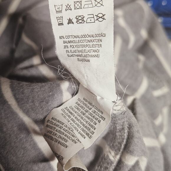 Grey and White Striped Long Sleeve Top Size 10/Small - Picture 4 of 4